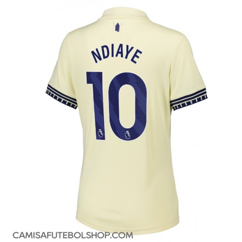 Camisa de time de futebol Everton Iliman Ndiaye #10 Replicas 2º Equipamento Feminina 2025-26 Manga Curta